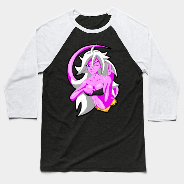 DBZ Android 21 Baseball T-Shirt by DarkArtsStudios